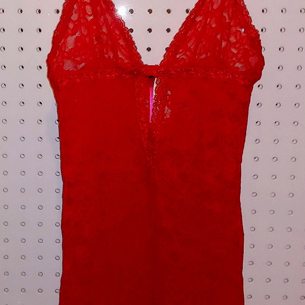 Victoria's Secret "The Lacie", Red Lace Teddie
